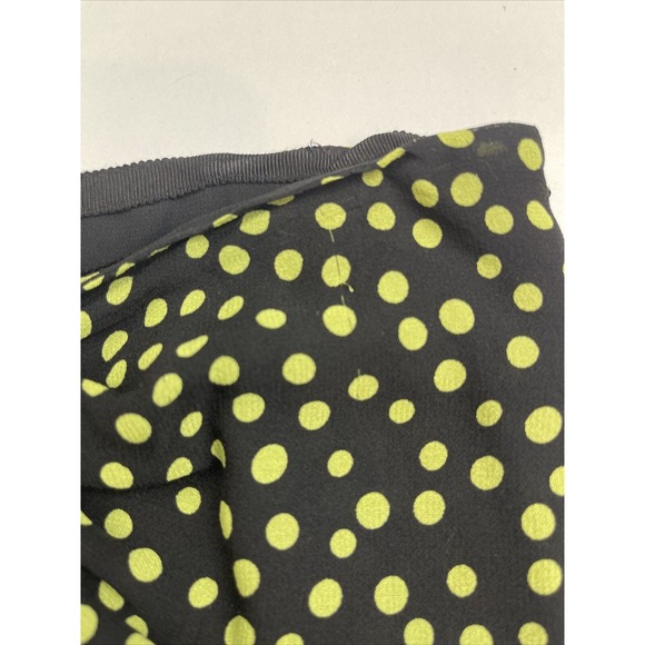 DANA BUCHMAN Black & Green Polka Dot Silk (2) Piece Set Skirt-10 /Top-12 - Picture 15 of 16
